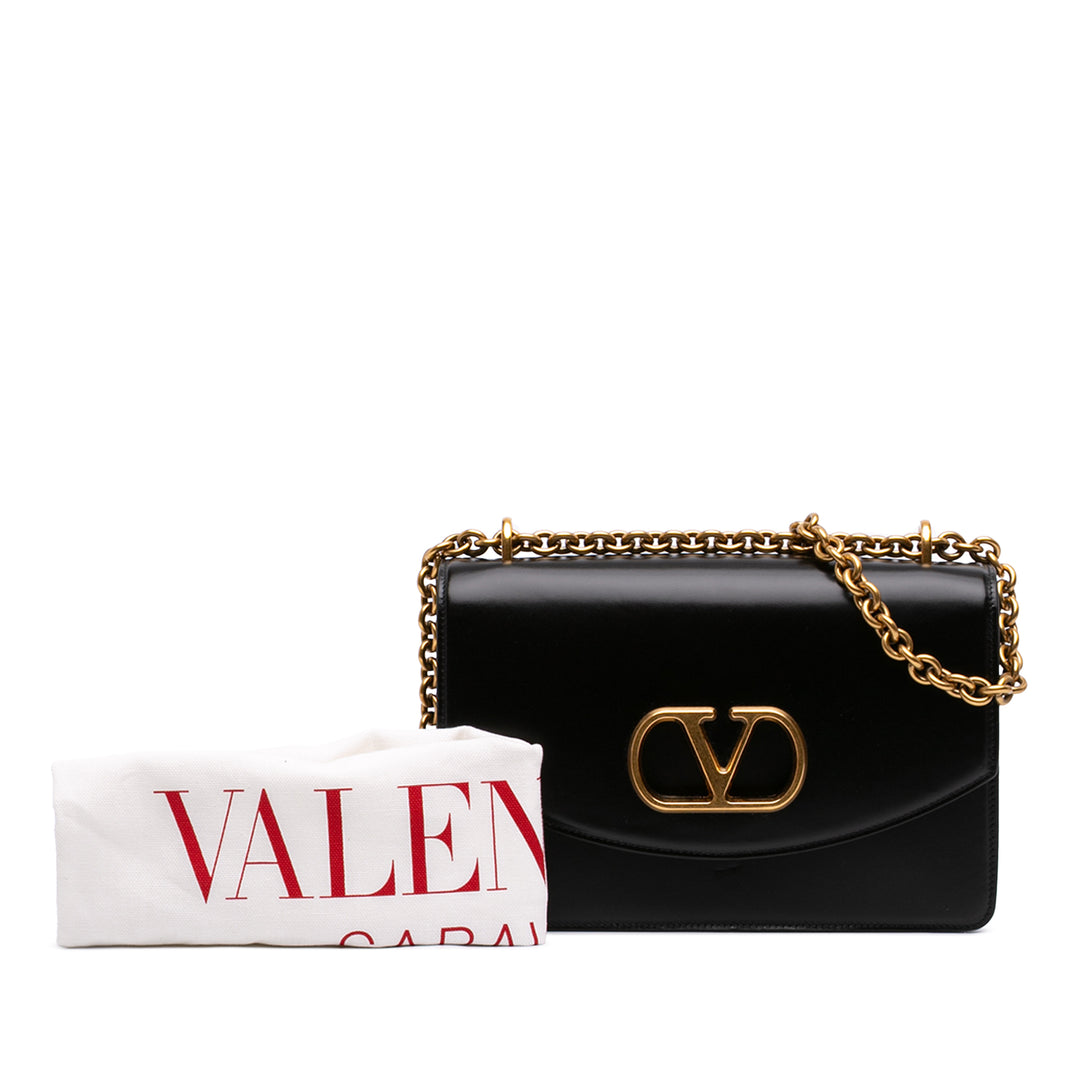 Valentino Small brillant Cuir de veau VLogo Vain Sac porté croisé