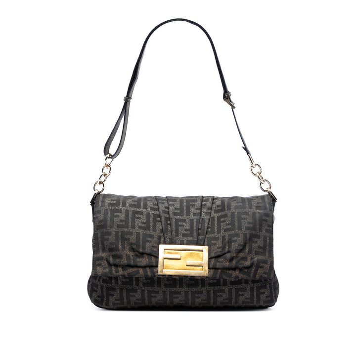 Fendi Large Zucca Toile Mia à rabat Sac bandoulière