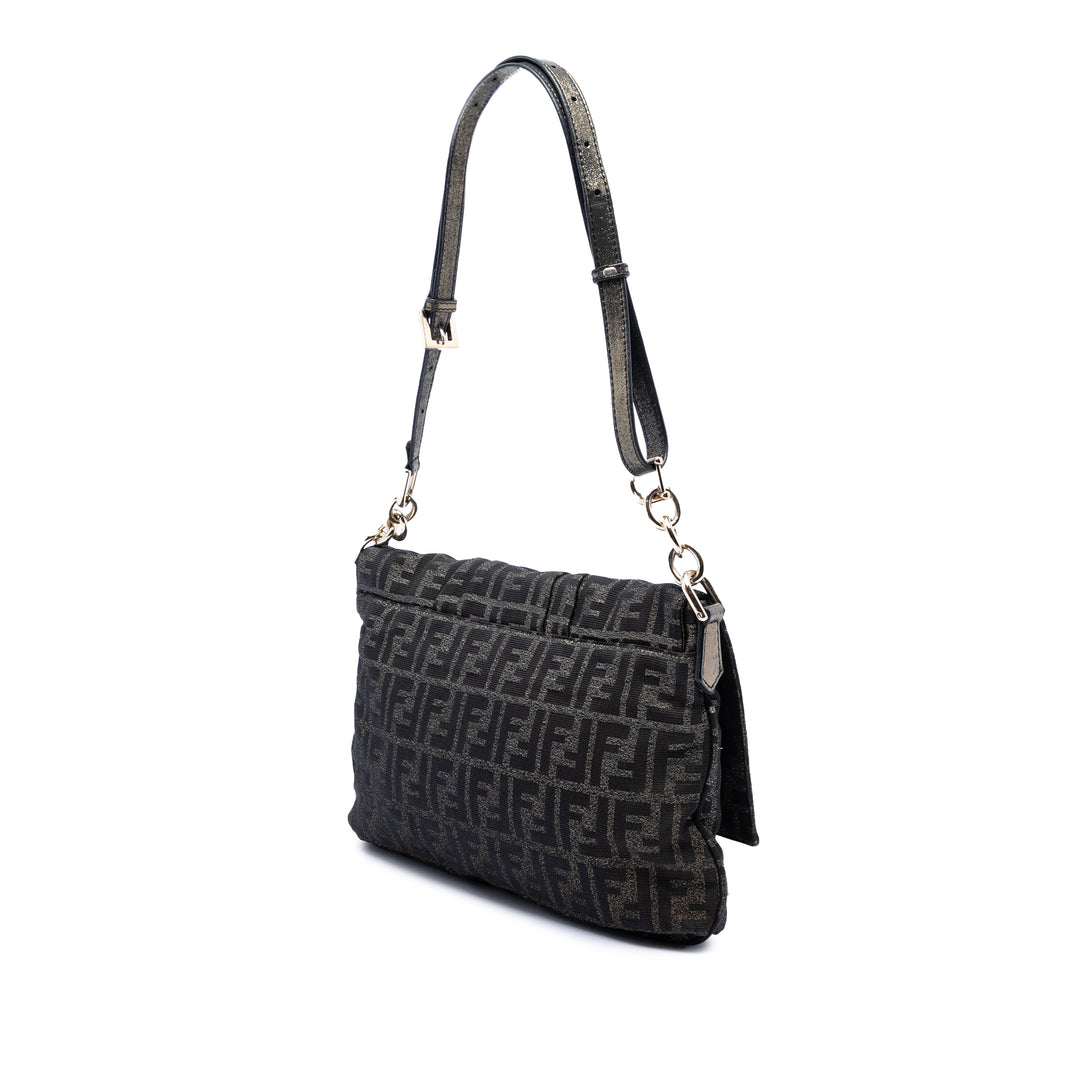 Fendi Large Zucca Toile Mia à rabat Sac bandoulière