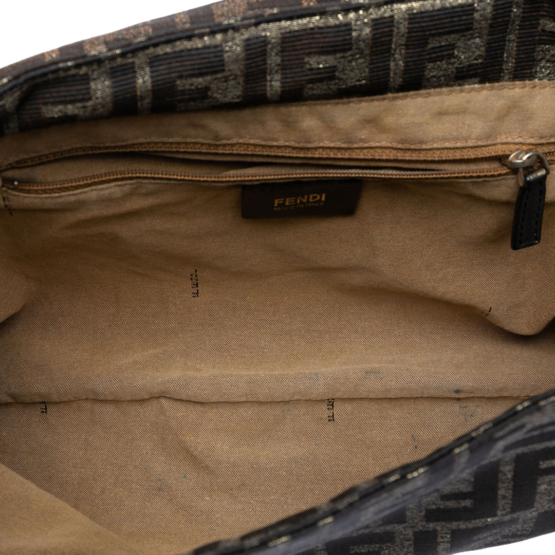 Fendi Large Zucca Toile Mia à rabat Sac bandoulière