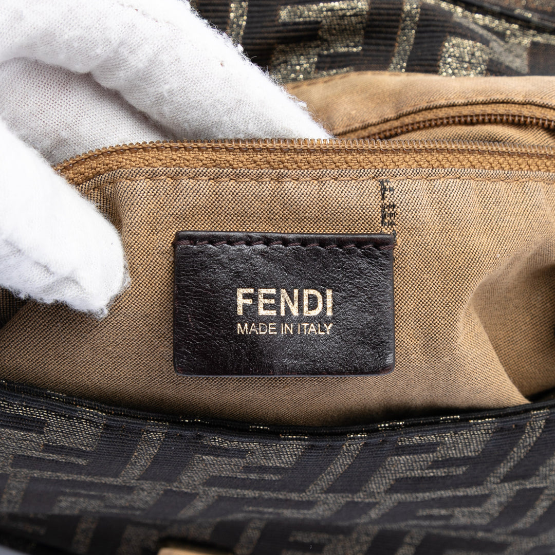 Fendi Large Zucca Toile Mia à rabat Sac bandoulière