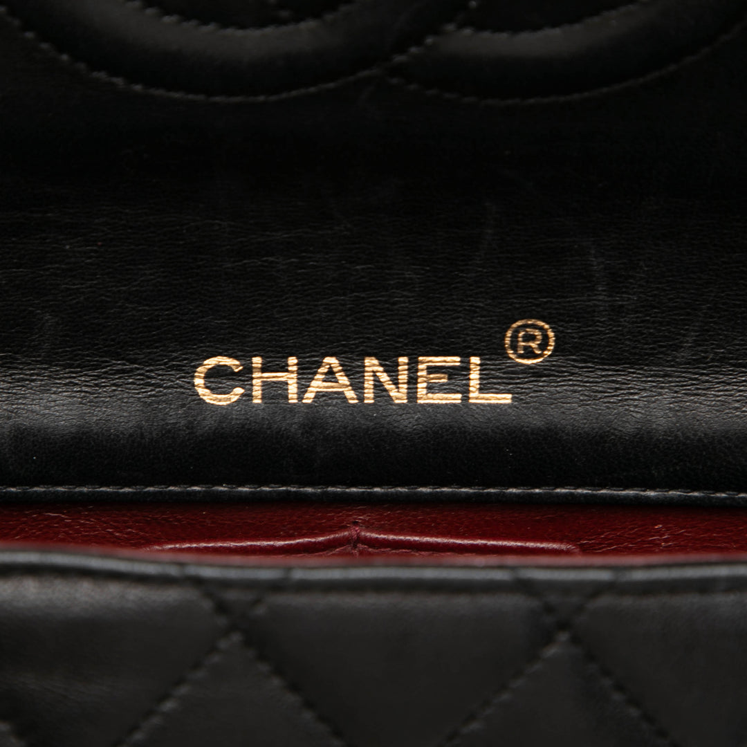 Chanel CC Matelassé Cuir d’agneau Turnlock Full Simple rabat