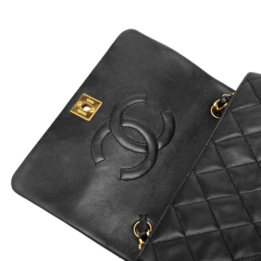 Chanel CC Matelassé Cuir d’agneau Turnlock Full Simple rabat