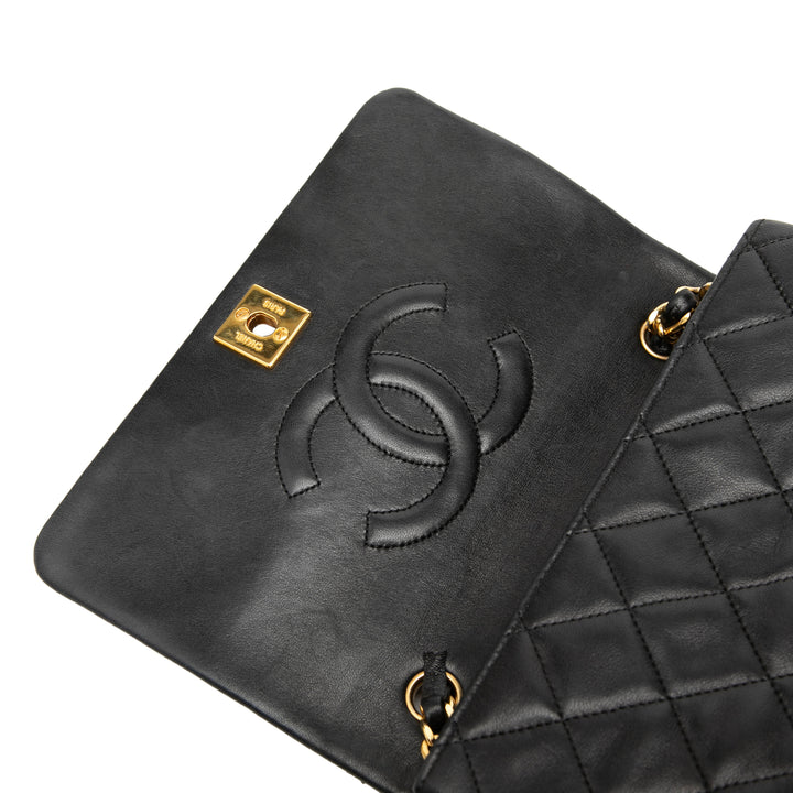 Chanel CC Matelassé Cuir d’agneau Turnlock Full Simple rabat