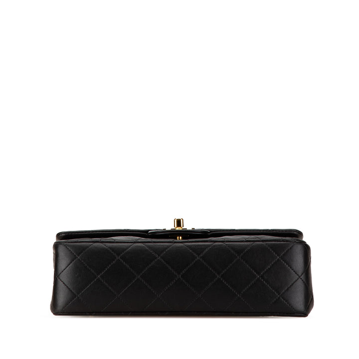 Small Classic Lambskin Double Flap Black - Gaby Paris