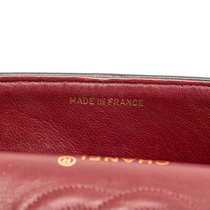 Small Classic Lambskin Double Flap Black - Gaby Paris