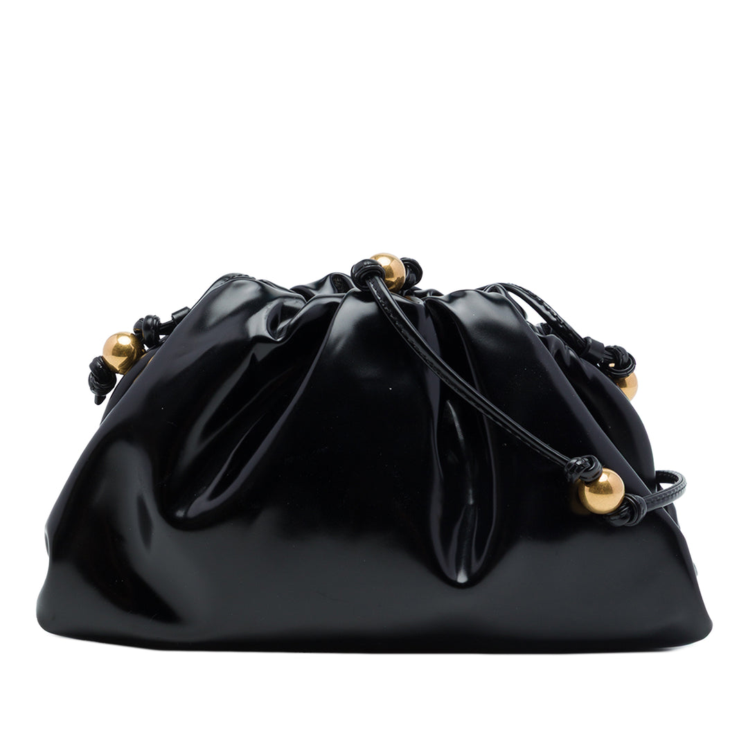 Bottega Veneta Pochette Brushed The Mini Cuir de veau Noir – vue principale – GABY PARIS