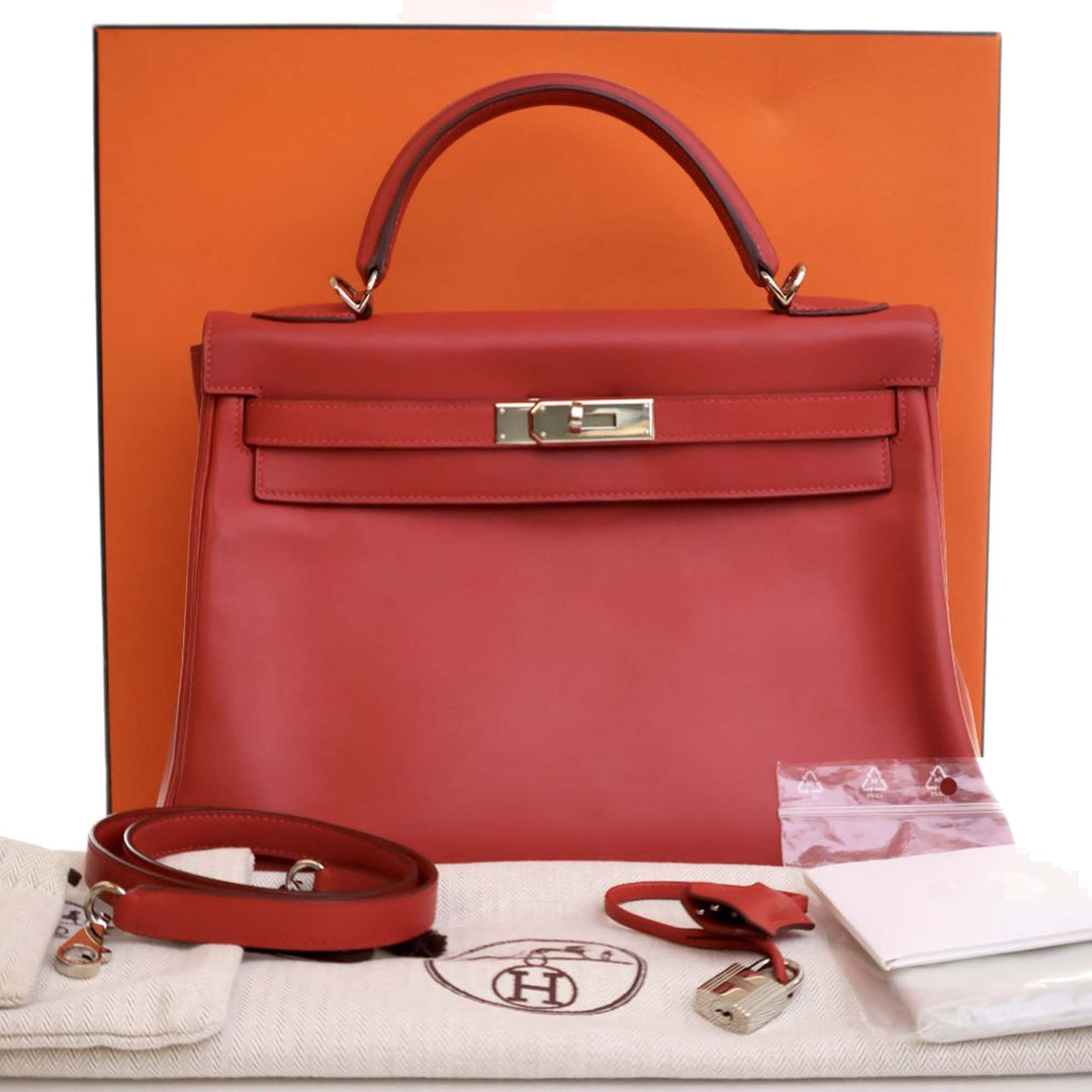 Hermès Swift Kelly II Retourne 32 Rouge – GABY PARIS Authentique