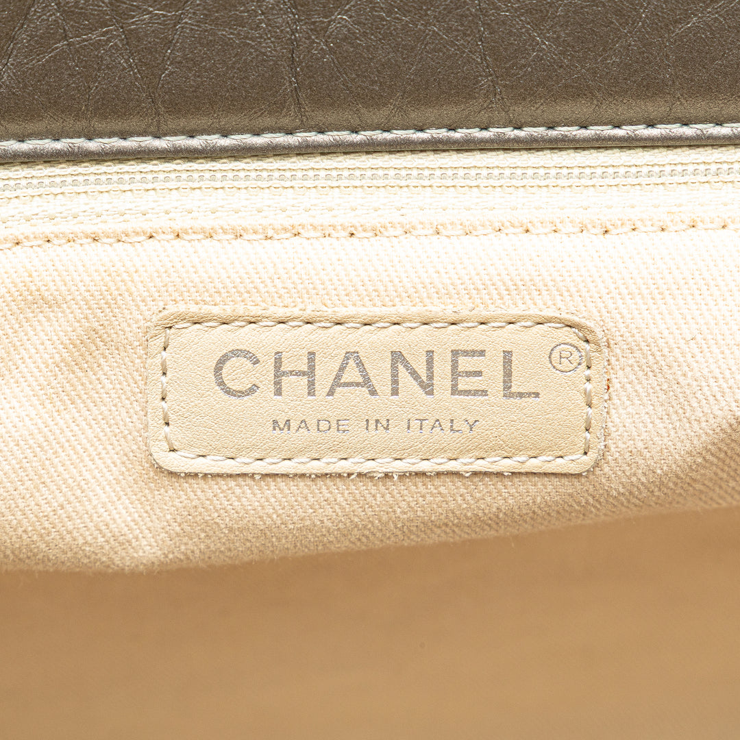 Reissue 2.55 Quilted Aged Calfskin Tote Silver - Gaby Paris