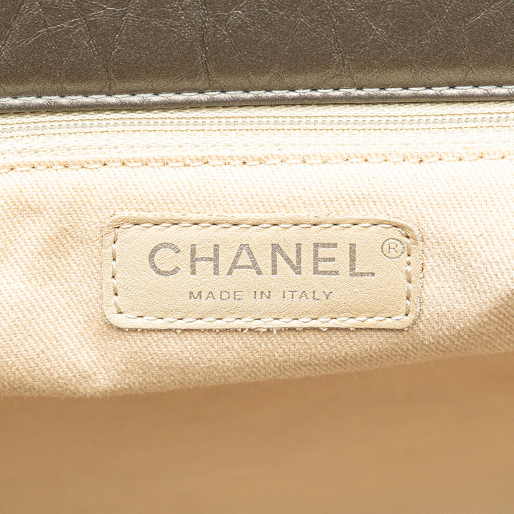 Reissue 2.55 Quilted Aged Calfskin Tote Silver - Gaby Paris