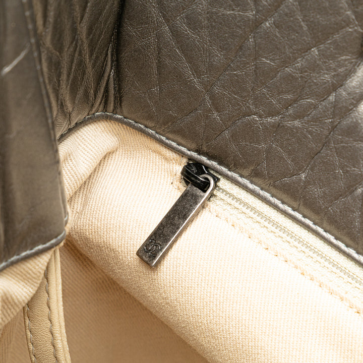 Reissue 2.55 Quilted Aged Calfskin Tote Silver - Gaby Paris
