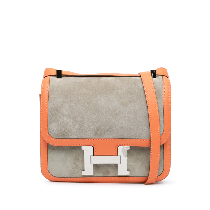 Hermès Sac bandoulière Doblis et Constance 24 Swift Gris – vue principale – GABY PARIS