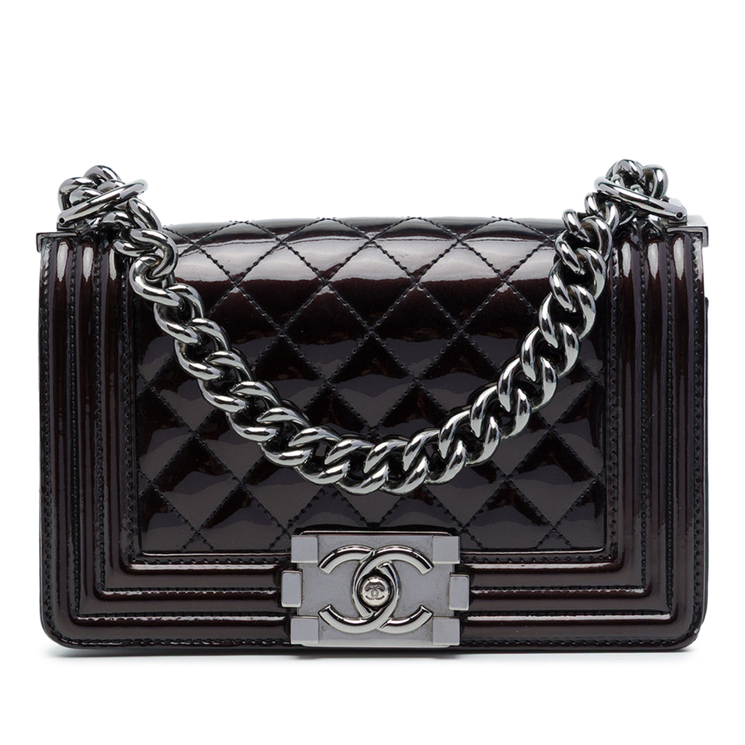Chanel Matelassé Boy à rabat Petit Violet – vue principale – GABY PARIS