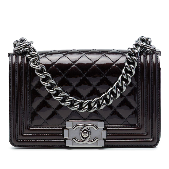 Chanel Matelassé Boy à rabat Petit Violet – vue principale – GABY PARIS