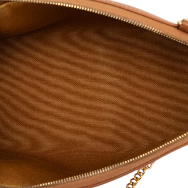 Celine Triomphe Coated Toile Pochette avec chaîne