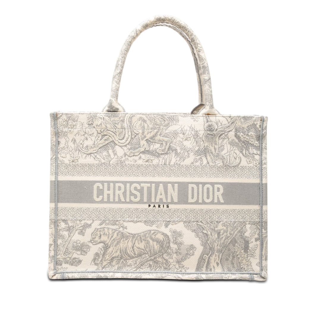 Dior Medium Toile brodé Dioriviera Toile De Jouy Book Cabas