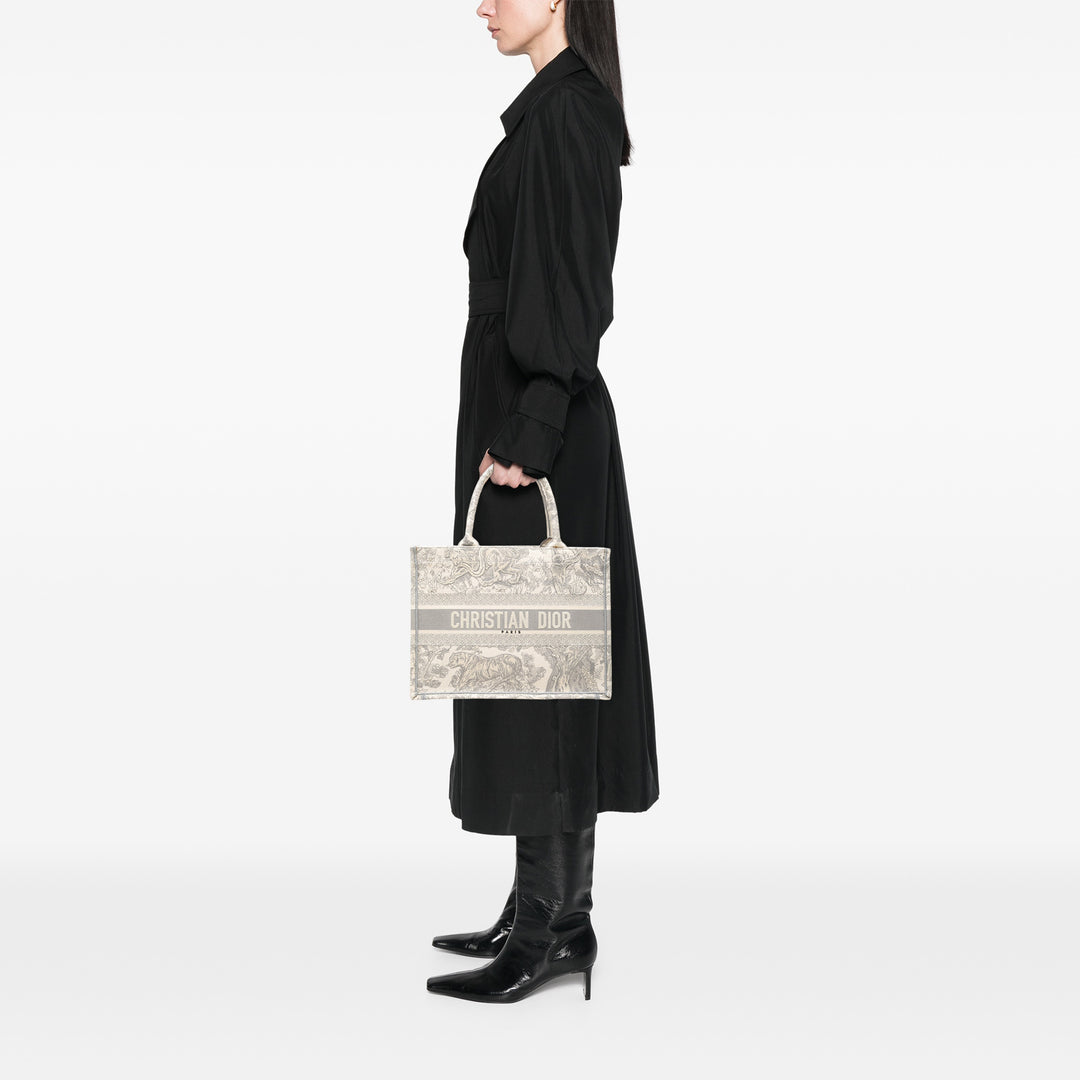 Dior Medium Toile brodé Dioriviera Toile De Jouy Book Cabas