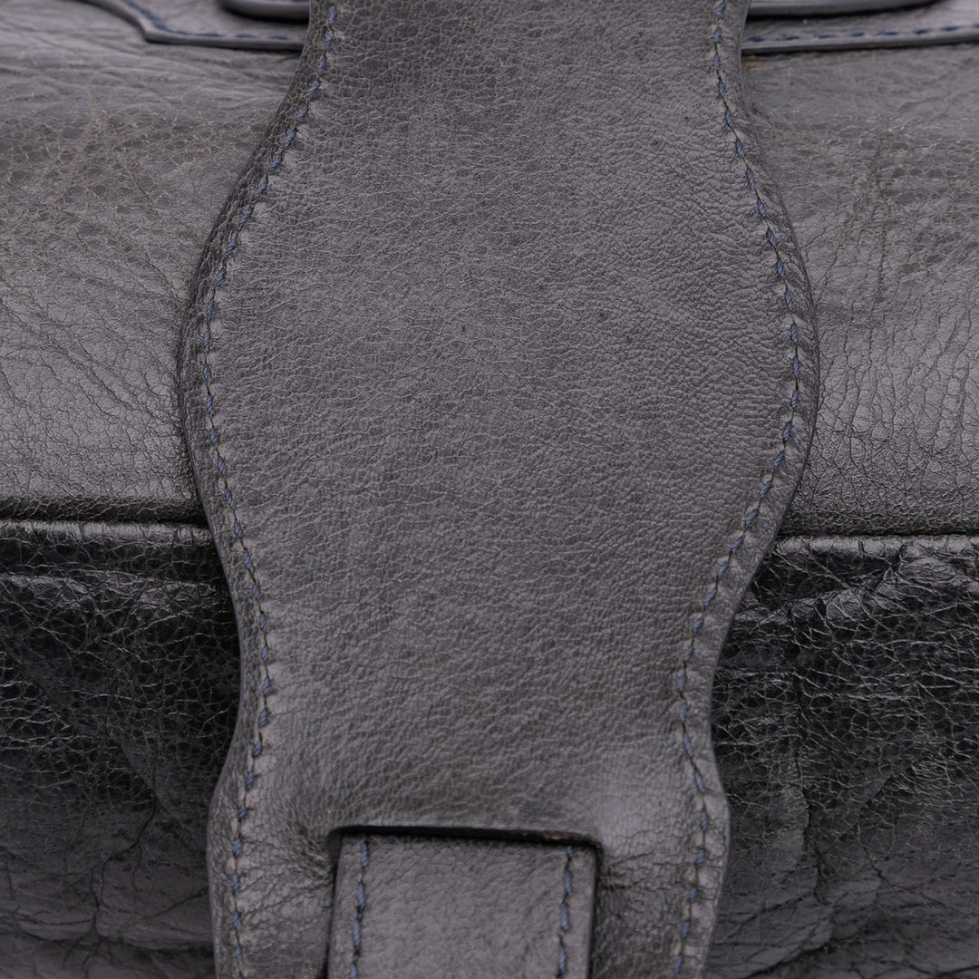 Lambskin Motocross Classic First Giant 12 Satchel Gray - Gaby Paris