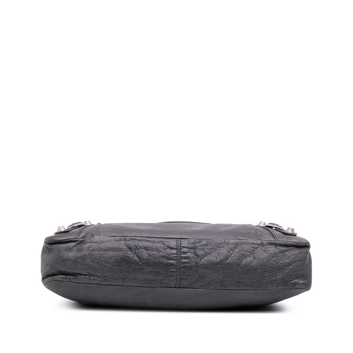 Lambskin Motocross Classic First Giant 12 Satchel Gray - Gaby Paris