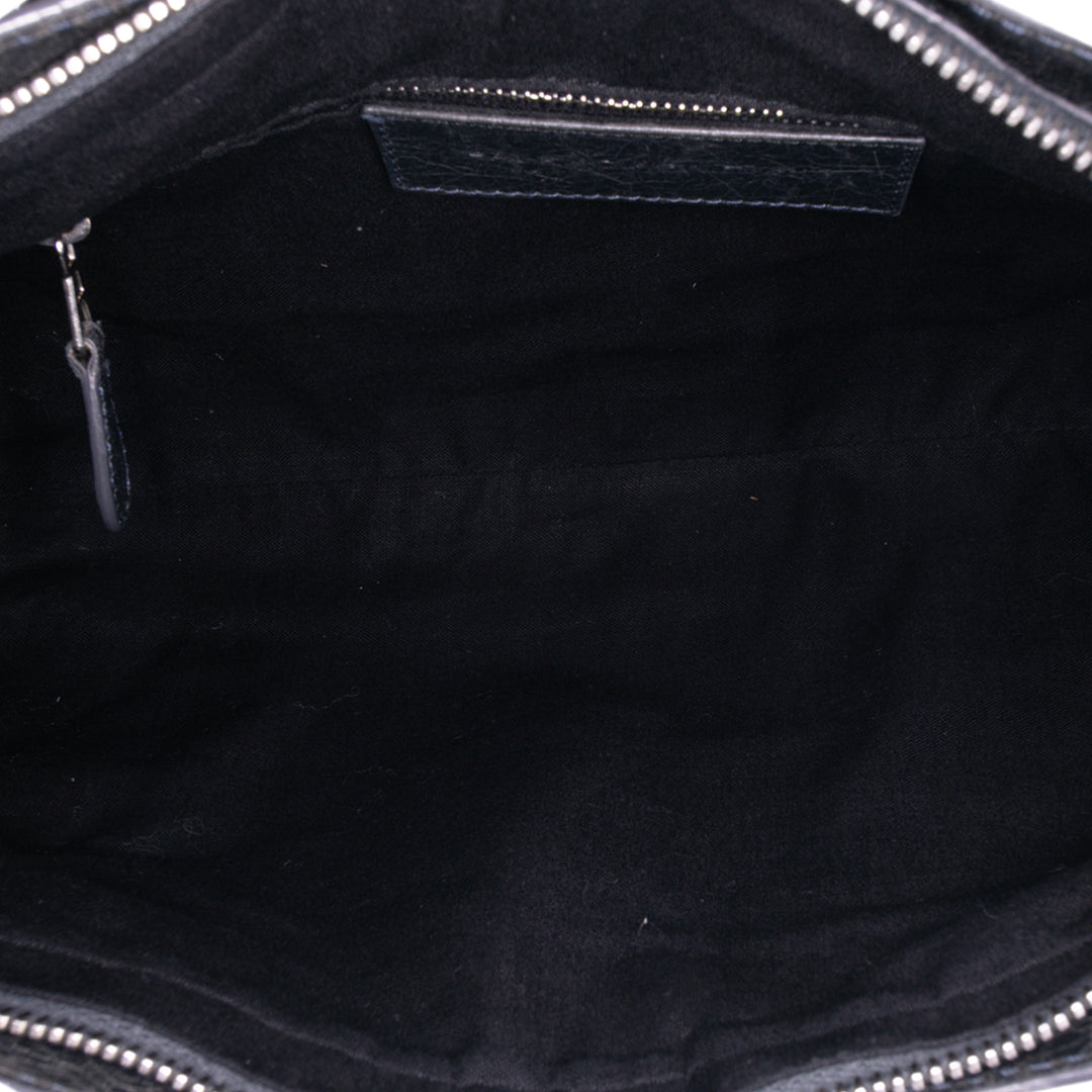 Lambskin Motocross Classic First Giant 12 Satchel Gray - Gaby Paris