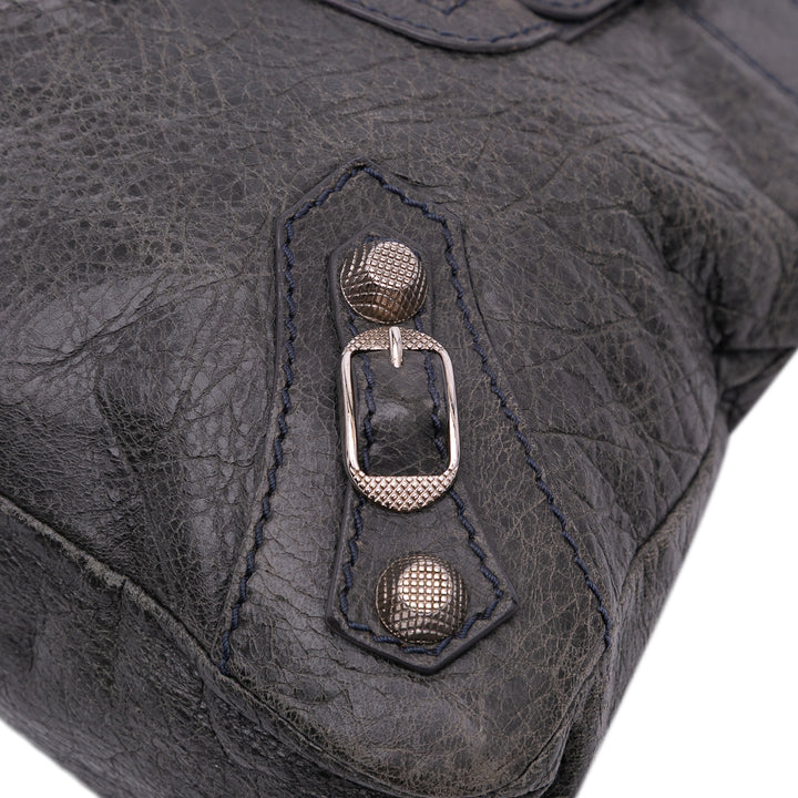 Lambskin Motocross Classic First Giant 12 Satchel Gray - Gaby Paris