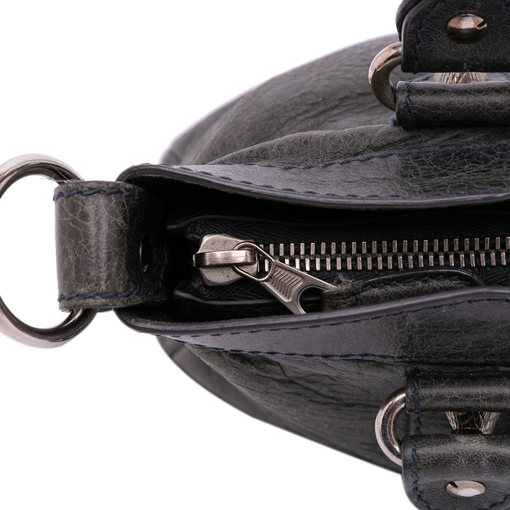 Lambskin Motocross Classic First Giant 12 Satchel Gray - Gaby Paris