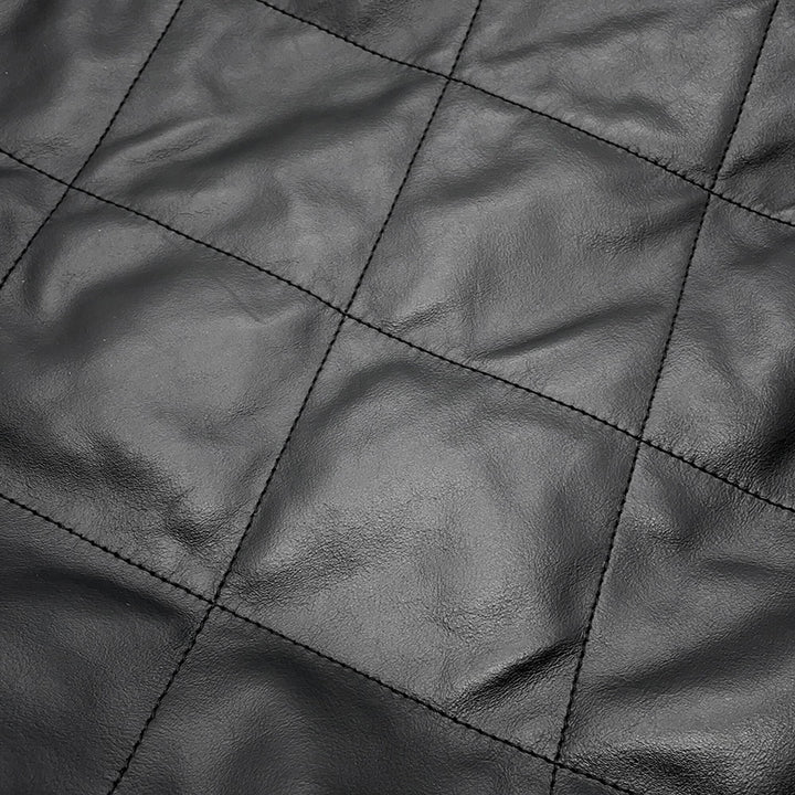 Matelassé brillant 22 Sac Moyen Cuir de veau Noir