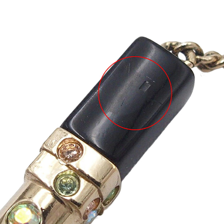 Chanel plaqué Resin et Rhinestone CC Lipstick pendantes fermoir poussette Boucles d’oreilles – GABY PARIS Authentique