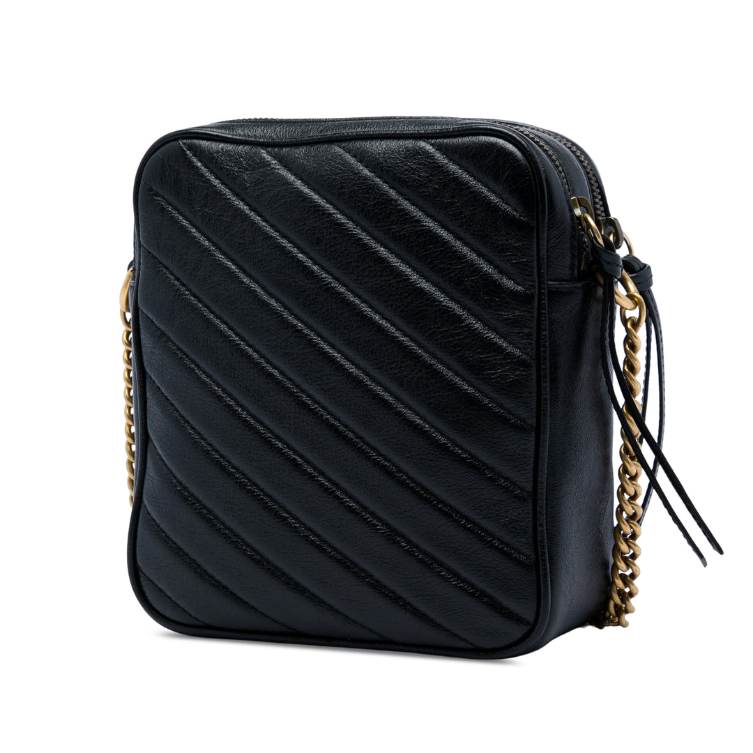 Gucci GG Marmont Matelasse Cuir Double Zip Sac porté croisé