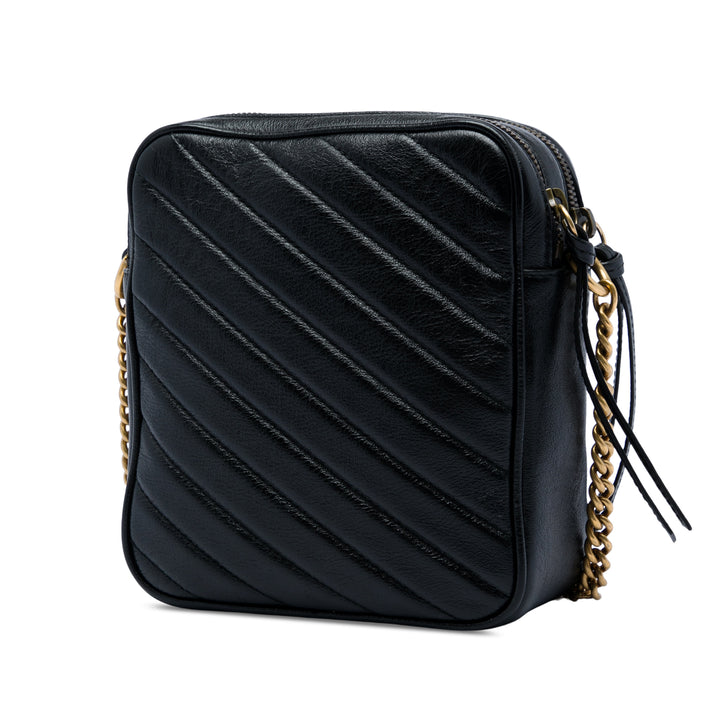 Gucci GG Marmont Matelasse Cuir Double Zip Sac porté croisé