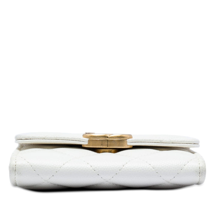 Chanel Matelassé Caviar Card Holder on Chain