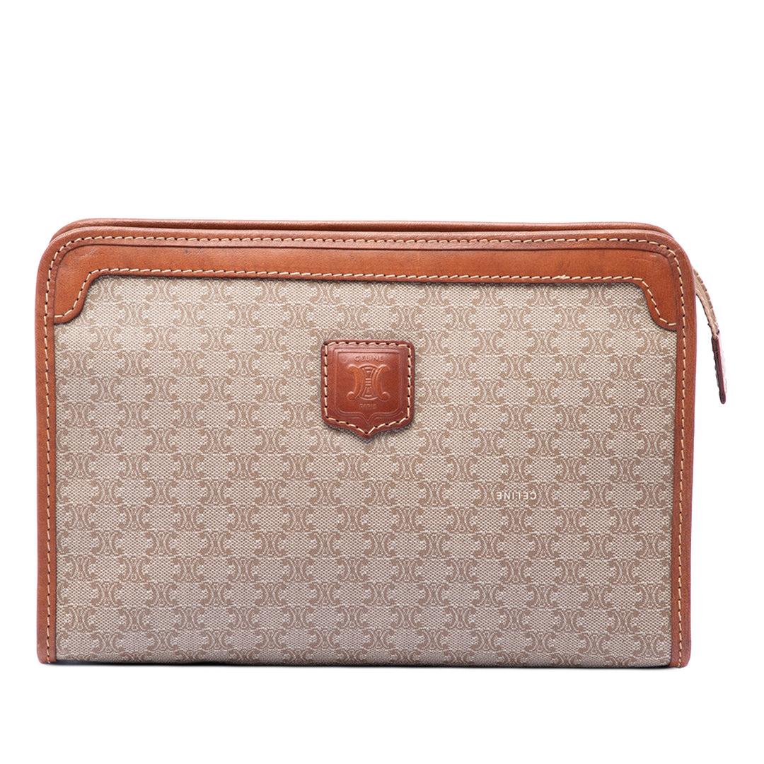 Celine Pochette Macadam Toile enduite Beige – vue principale – GABY PARIS