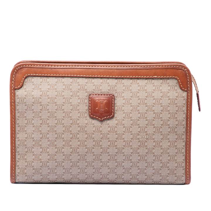 Celine Pochette Macadam Toile enduite Beige – vue principale – GABY PARIS