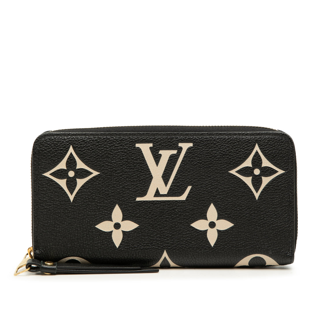 Louis Vuitton Bicolor Monogram Empreinte Giant Zippy Portefeuille