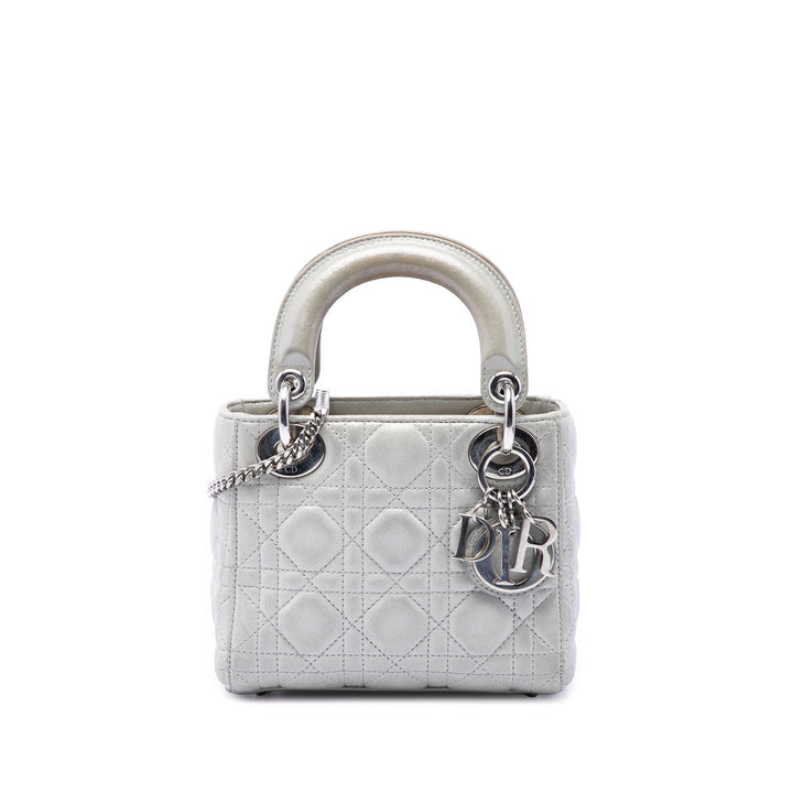 Dior Mini Iridescent Cuir d’agneau Cannage Lady Dior