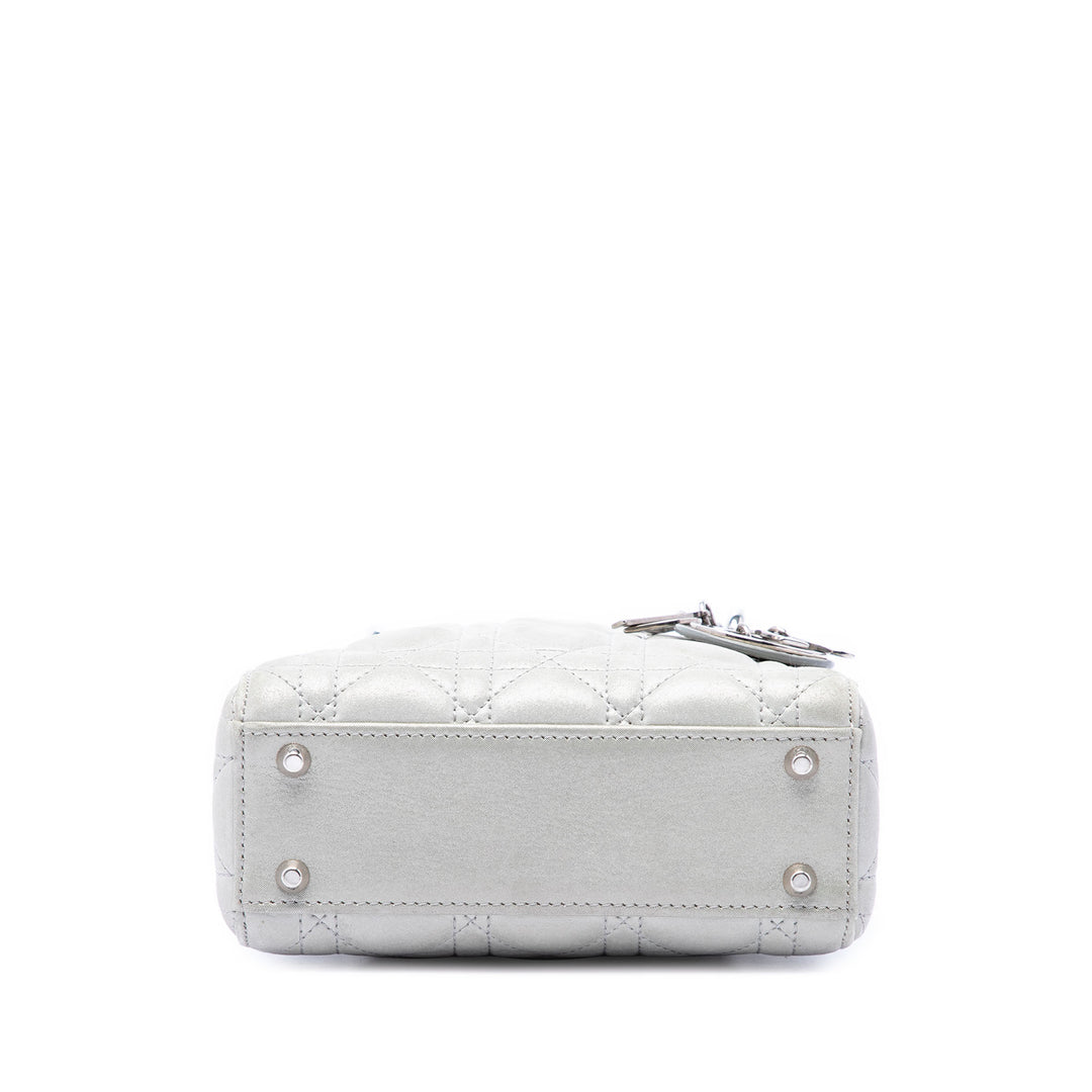 Dior Mini Iridescent Cuir d’agneau Cannage Lady Dior