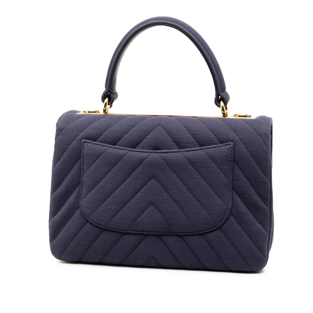 Chanel Small Chevron Jersey Trendy CC anse supérieure à rabat