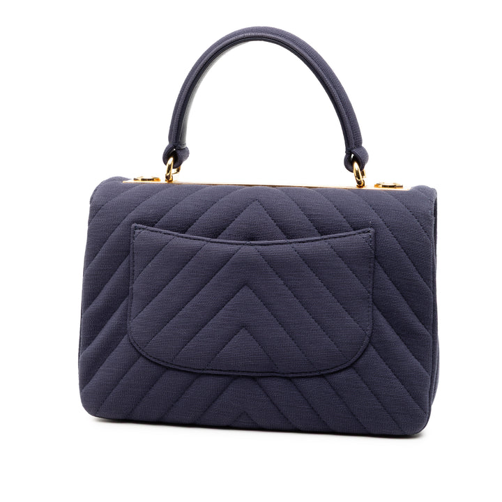 Chanel Small Chevron Jersey Trendy CC anse supérieure à rabat