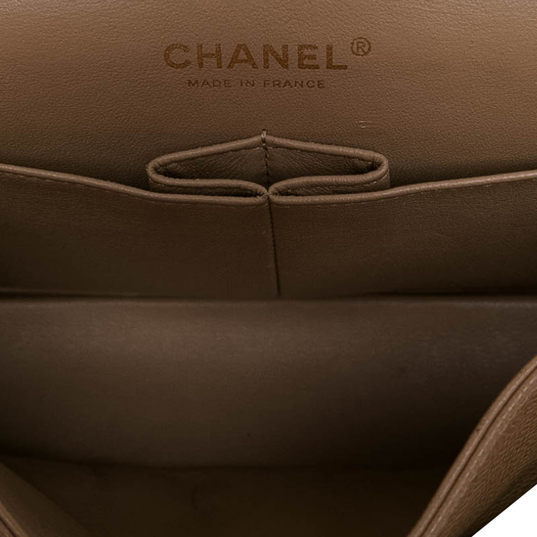 Chanel Classic Double rabat Petit Cuir caviar Marron – vue 4 – GABY PARIS