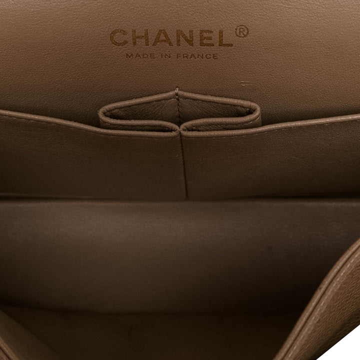 Chanel Classic Double rabat Petit Cuir caviar Marron – vue 4 – GABY PARIS