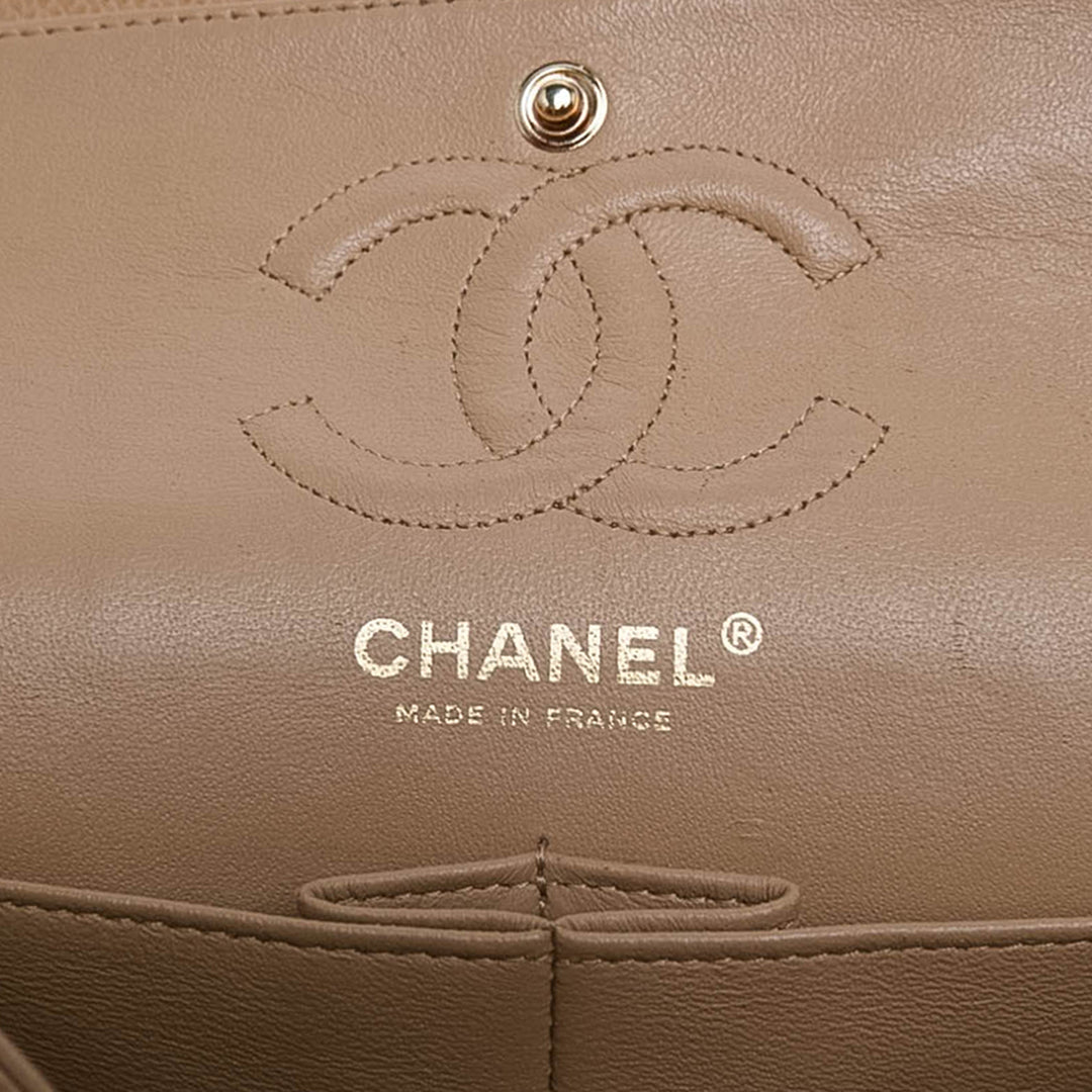 Chanel Classic Double rabat Petit Cuir caviar Marron – vue 5 – GABY PARIS