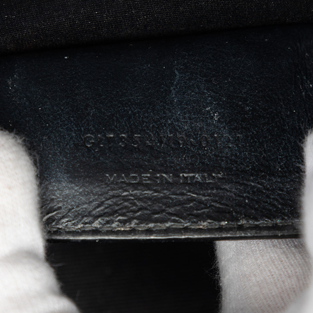 Saint Laurent Medium Croc embossé Cuir verni Monogram Kate Pompon Sac porté croisé