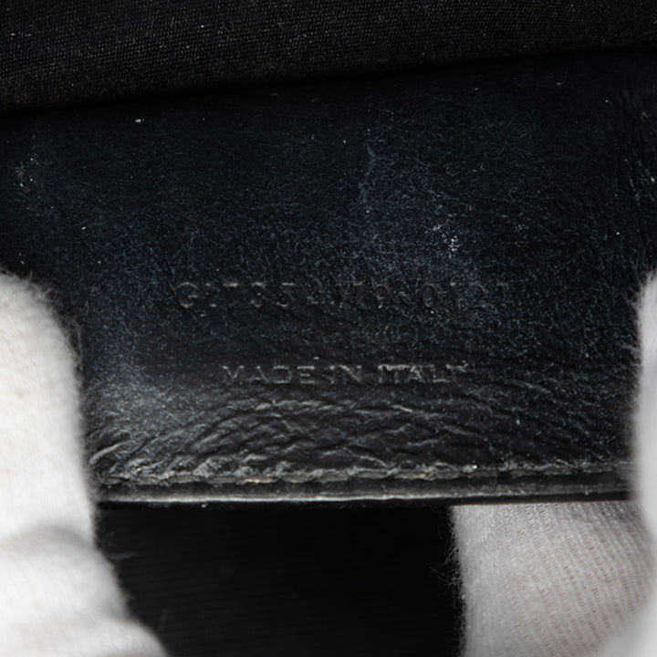Saint Laurent Medium Croc embossé Cuir verni Monogram Kate Pompon Sac porté croisé