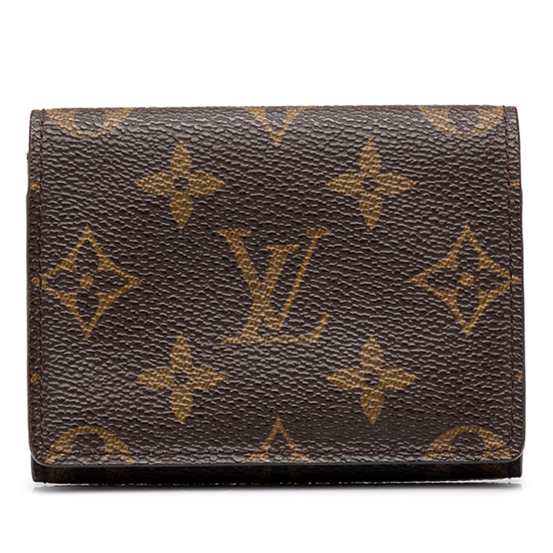 Louis Vuitton Porte-cartes Enveloppe Business Monogram Marron – vue principale – GABY PARIS