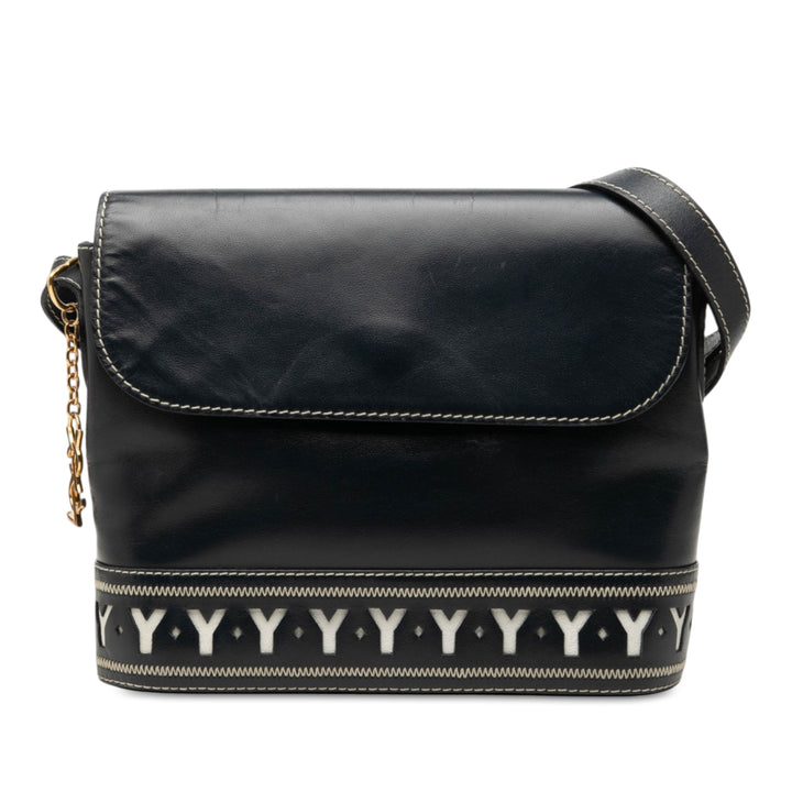 Saint Laurent Y Cutout à rabat Sac Noir