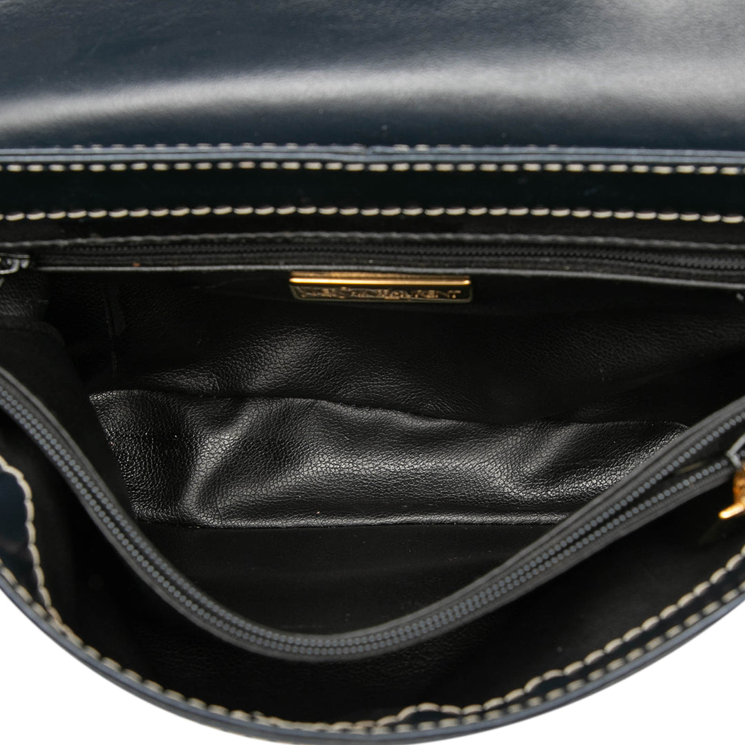 Saint Laurent Y Cutout à rabat Sac Noir