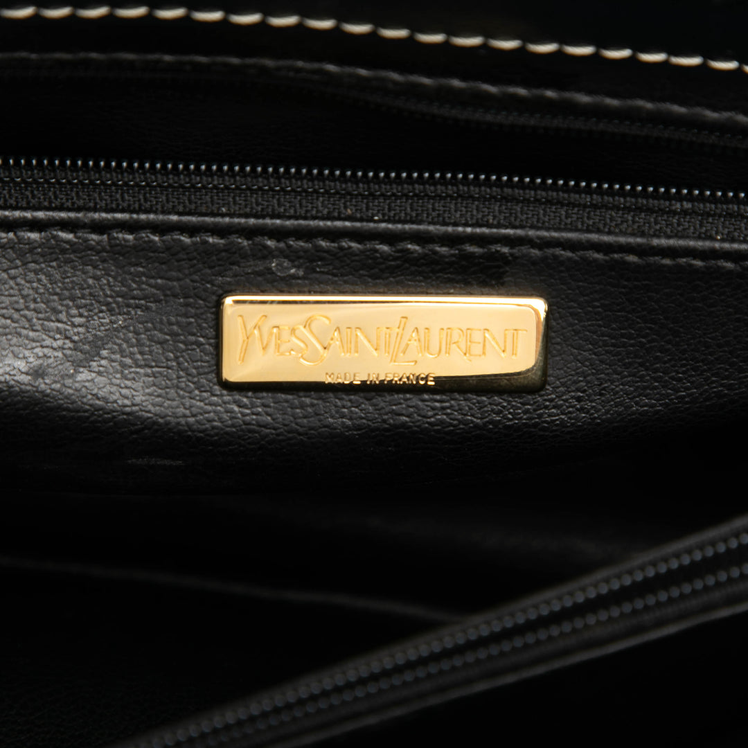 Saint Laurent Y Cutout à rabat Sac Noir
