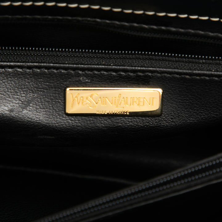 Saint Laurent Y Cutout à rabat Sac Noir