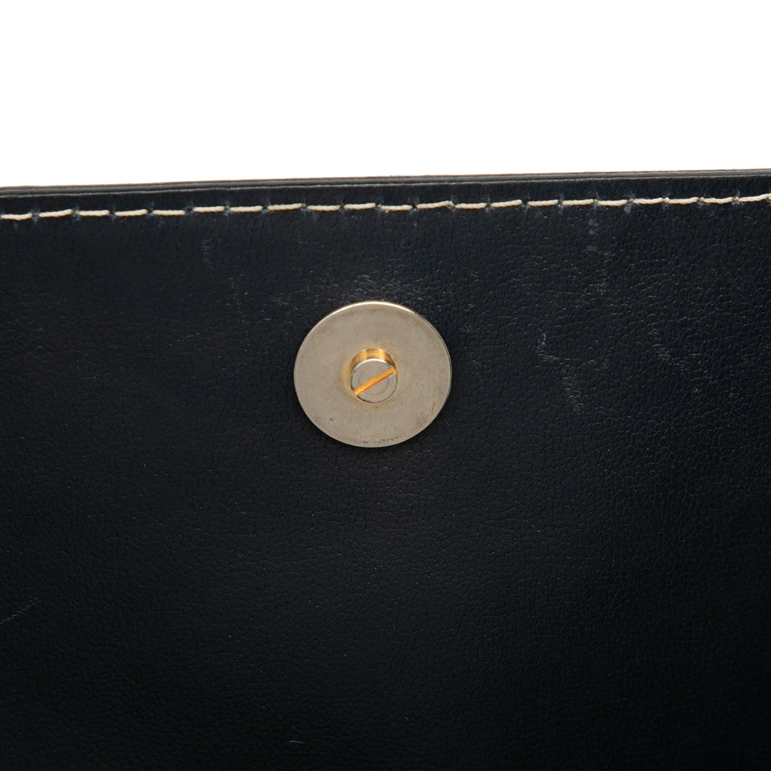 Saint Laurent Y Cutout à rabat Sac Noir