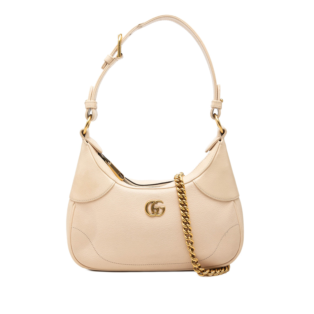 Gucci Sac à main Aphrodite Petit Cuir de chèvre Marron – vue principale – GABY PARIS